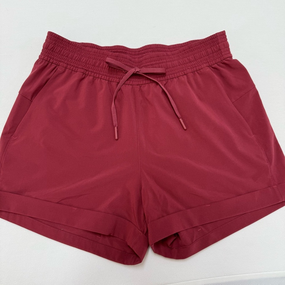 Lululemon Athletica Red Chianti Spring Break Away Lightweight Shorts